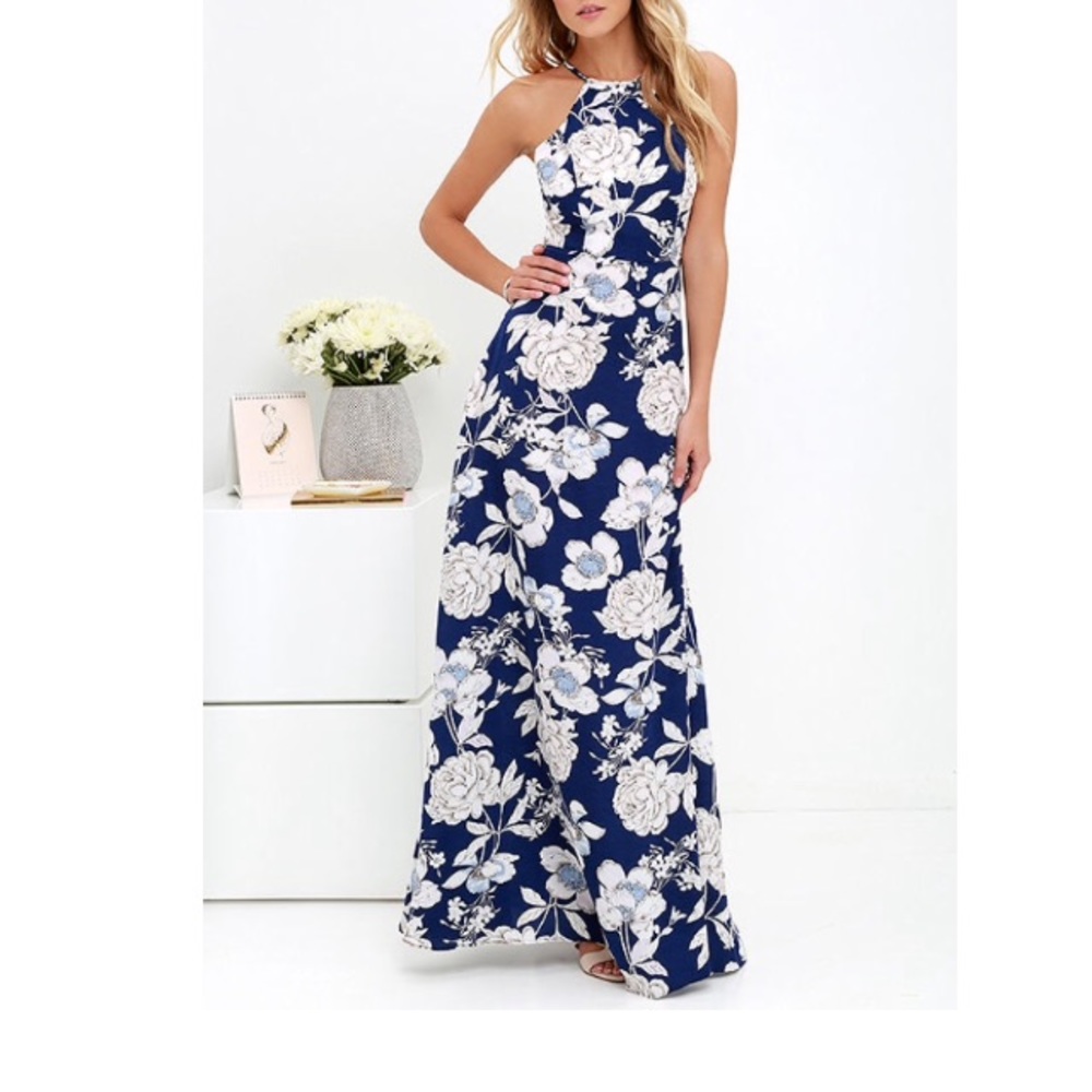 Royal blue maxi dress